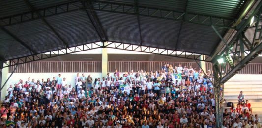 Participantes do 1º Fórum Nacional da Juventude Vicentina, que aconteceu em outubro de 2012, em Ribeirão das Neves/MG